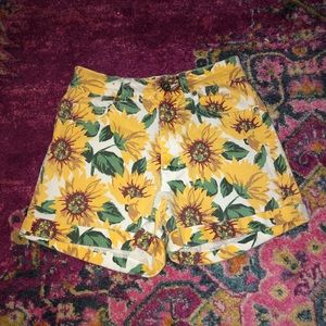 Pacsun high waisted sunflower mom shorts